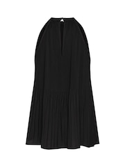 Cream Bellah Halterneck Flower Applique Black Top - Image 6 of 6