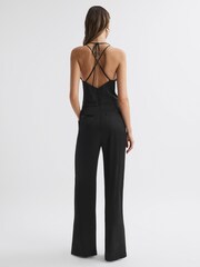 Reiss Black Malia Cowl Neck Jumpsuit - Image 4 of 4