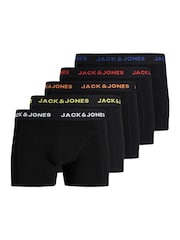 JACK & JONES Black Boxer Shorts 5 Pack - Image 1 of 7