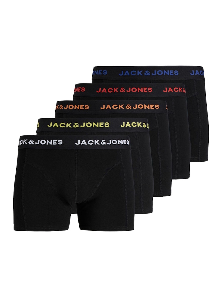 JACK & JONES Black Boxer Shorts 5 Pack - Image 1 of 7