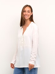 Cream Jajah Jersey White Blouse - Image 1 of 6