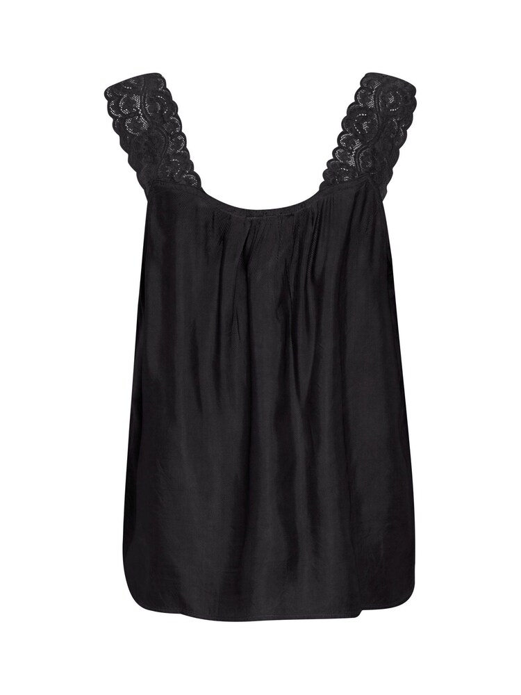 Cream Linga Lace Strap Black Top - Image 6 of 6