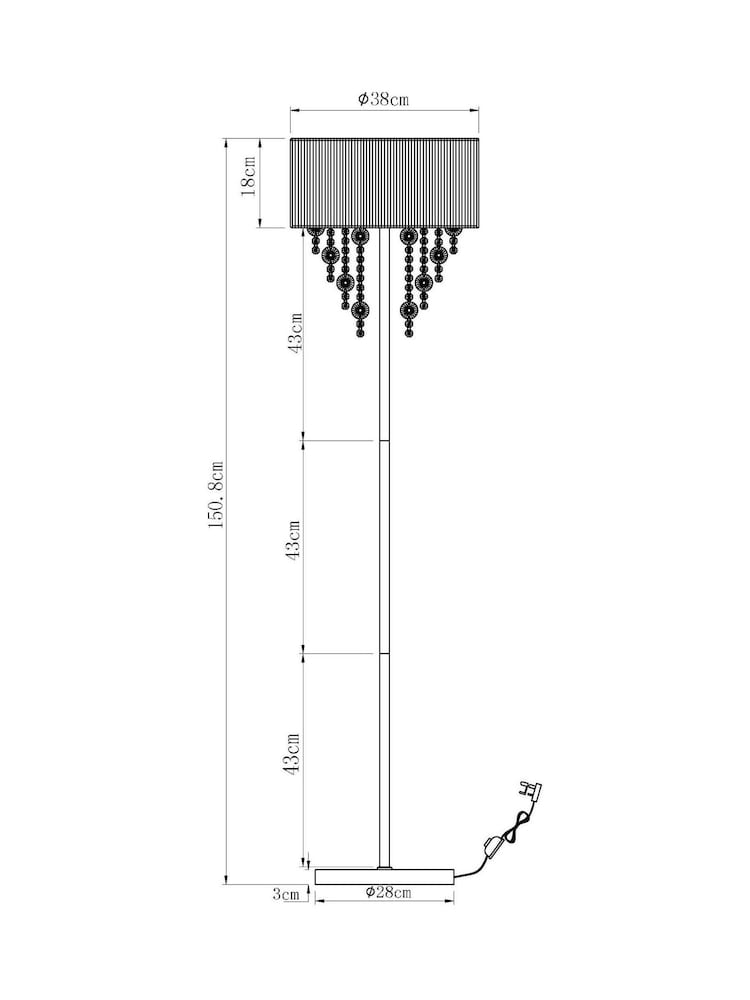Grey Palazzo Floor Lamp - Image 8 of 8