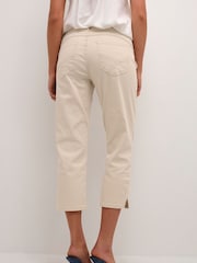 Cream Slim Fit Ann Twill Capri Trousers - Image 2 of 6