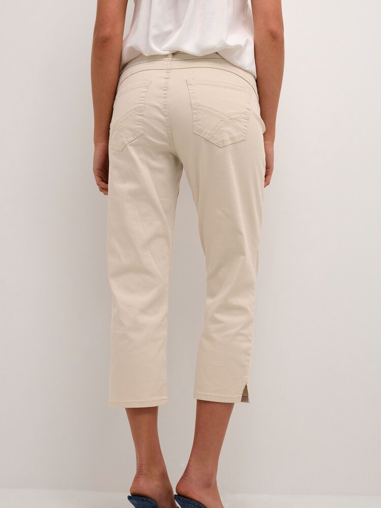 Cream Slim Fit Ann Twill Capri Trousers - Image 2 of 6