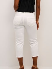 Cream Slim Fit Ann Twill Capri Trousers - Image 2 of 6