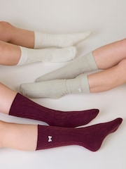Totes Red Super Soft Ankle Socks 3 Pack - Image 1 of 5