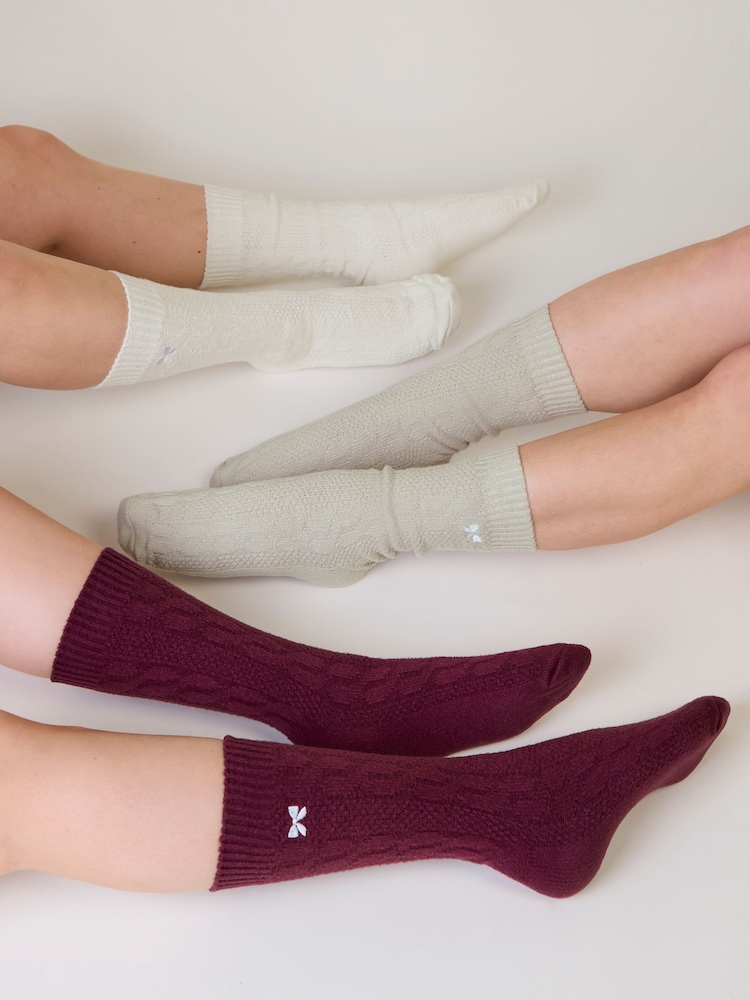 Totes Red Super Soft Ankle Socks 3 Pack - Image 1 of 5 Totes Red Super Soft Ankle Socks 3 Pack - Image 1 of 5