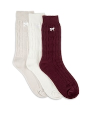 Totes Red Super Soft Ankle Socks 3 Pack - Image 2 of 5