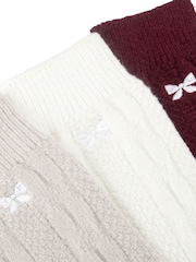 Totes Red Super Soft Ankle Socks 3 Pack - Image 4 of 5