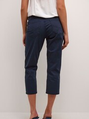 Cream Ann Slim Fit Twill White Capri Trousers - Image 2 of 4