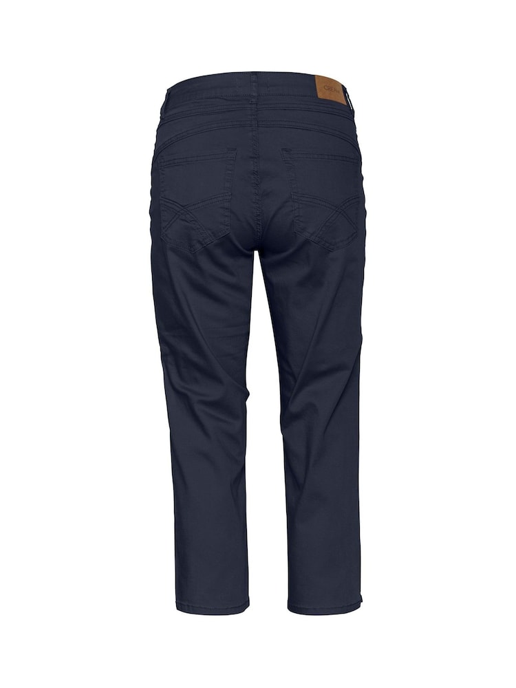 Cream Ann Slim Fit Twill White Capri Trousers - Image 4 of 4