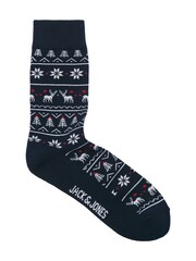 JACK & JONES Blue Christmas Boxer and Sock Set - Image 4 of 5