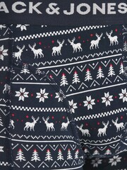 JACK & JONES Blue Christmas Boxer and Sock Set - Image 5 of 5