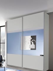 Rauch White Cameron Wood and Centre Mirror Semi 1.8m Sliding Fitted Wardrobe - Image 1 of 2