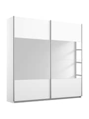 Rauch White Cameron Wood and Centre Mirror Semi 1.8m Sliding Fitted Wardrobe - Image 2 of 2