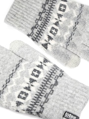 Totes Fair isle Knitted Gloves with Palm Grippers and Smartouch - 5суретінің 4 суреті