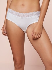 White Short Lace Knickers 4 Pack - Image 3 of 5