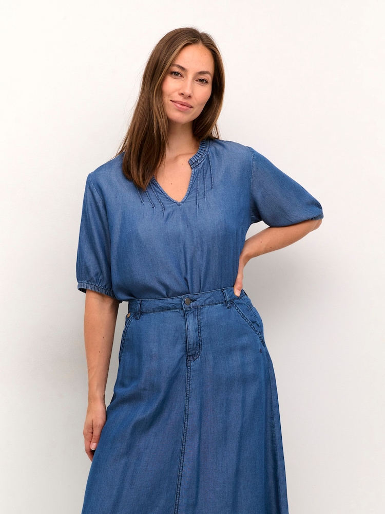 Cream Blue Molly Blouse - Image 1 of 6