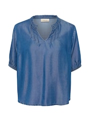 Cream Blue Molly Blouse - Image 5 of 6