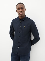 Lyle & Scott Navy Cotton Oxford Shirt - Image 1 of 13