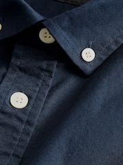 Lyle & Scott Navy Cotton Oxford Shirt - Image 13 of 13
