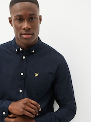 Lyle & Scott Navy Cotton Oxford Shirt - Image 8 of 13