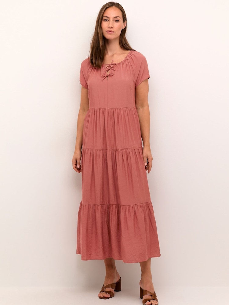 Cream Back Maxi Dress - Image 1 of 5