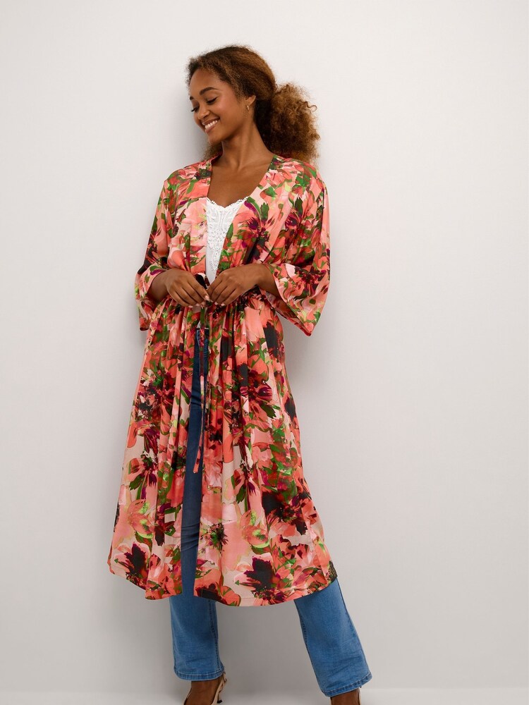 Cream Pink Cania 3/4 Sleeve Kimono - Image 1 of 6