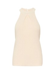 Cream Hami Knitted Halterneck White Top - Image 5 of 6