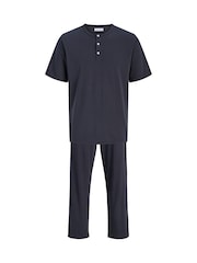 JACK & JONES Blue Supima Cotton Lounge Set - Image 1 of 4