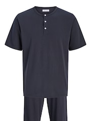 JACK & JONES Blue Supima Cotton Lounge Set - Image 2 of 4