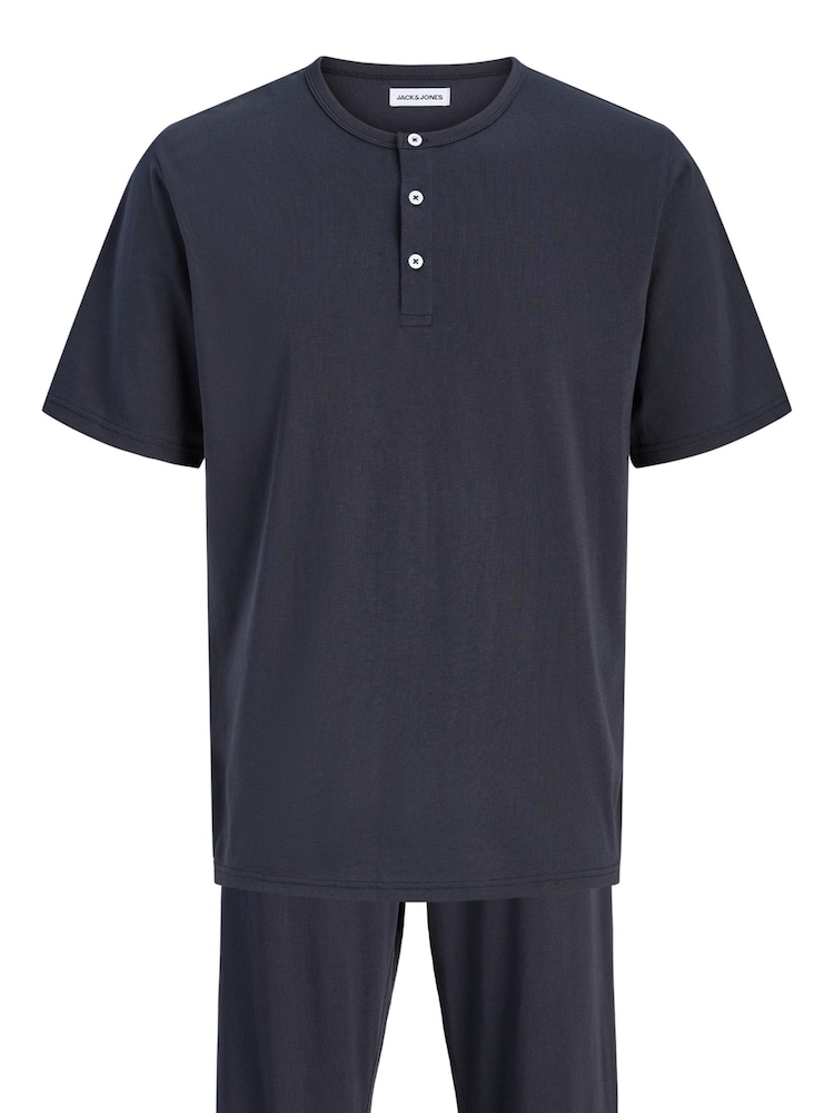 JACK & JONES Blue Supima Cotton Lounge Set - Image 2 of 4 JACK & JONES Blue Supima Cotton Lounge Set - Image 2 of 4