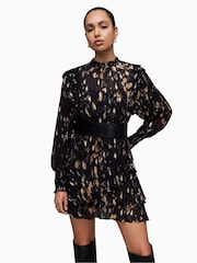 AllSaints Black Tulia Ronnie Dress - Image 1 of 10