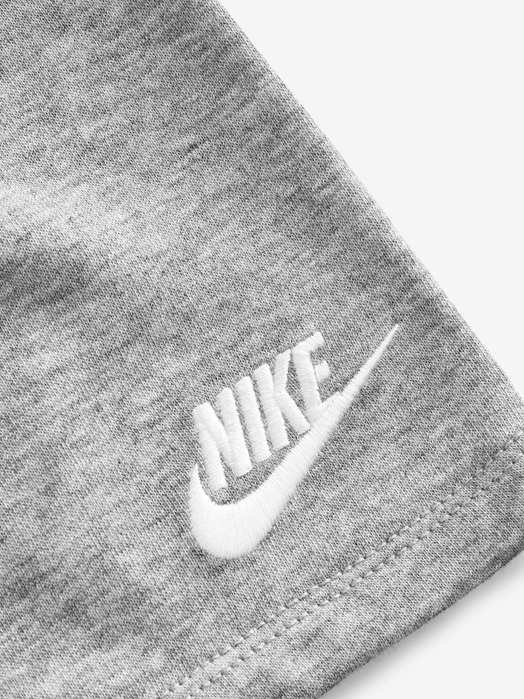 Nike Grey Little Kids Small Logo T-Shirt and Shorts Set - Image 3 of 4
