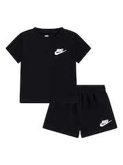 Nike Black Infant Small Logo Top and Shorts Set - Image 1 of 4