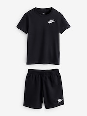 Nike Black Little Kids Small Logo T-Shirt and Shorts Set - Image 1 of 4
