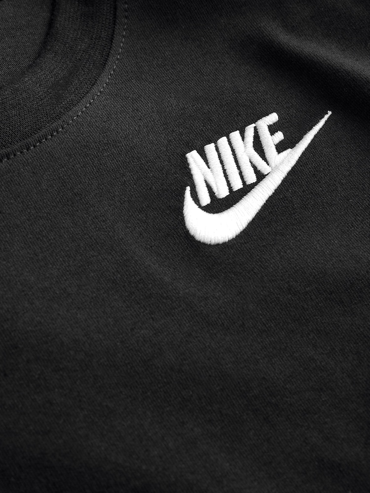 Nike Black Little Kids Small Logo T-Shirt and Shorts Set - Image 4 of 4
