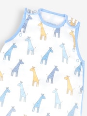 JoJo Maman Bébé Blue Giraffe 1 Tog Baby Muslin Sleeping Bag - Image 3 of 3