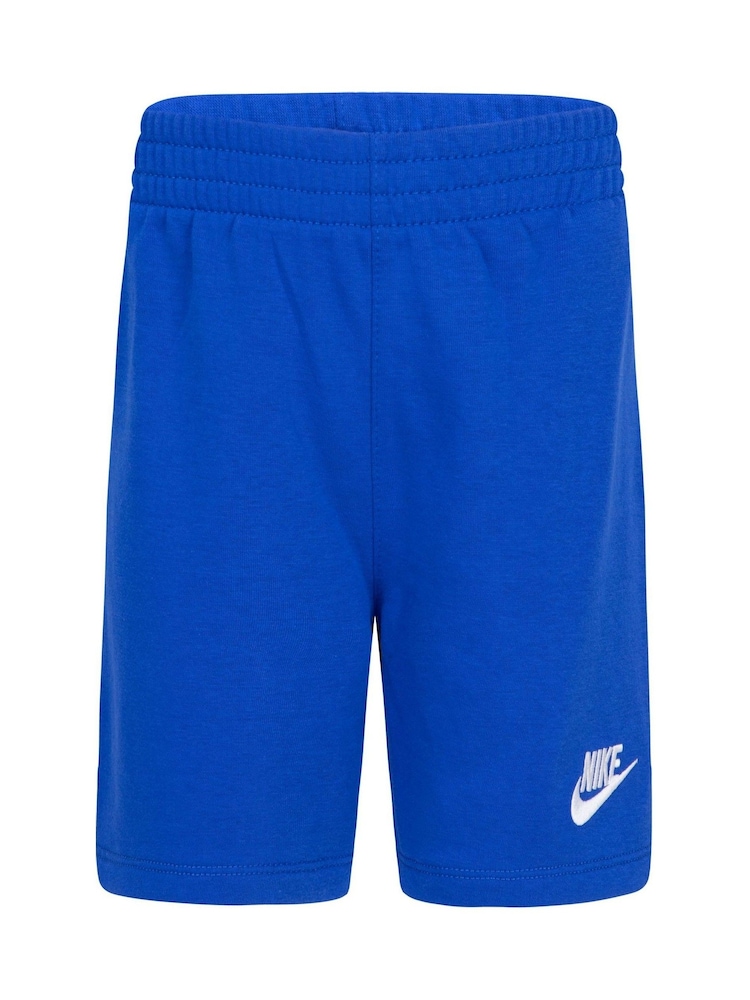 Nike Blue Little Kids Small Logo T-Shirt and Shorts Set - Image 3 of 5