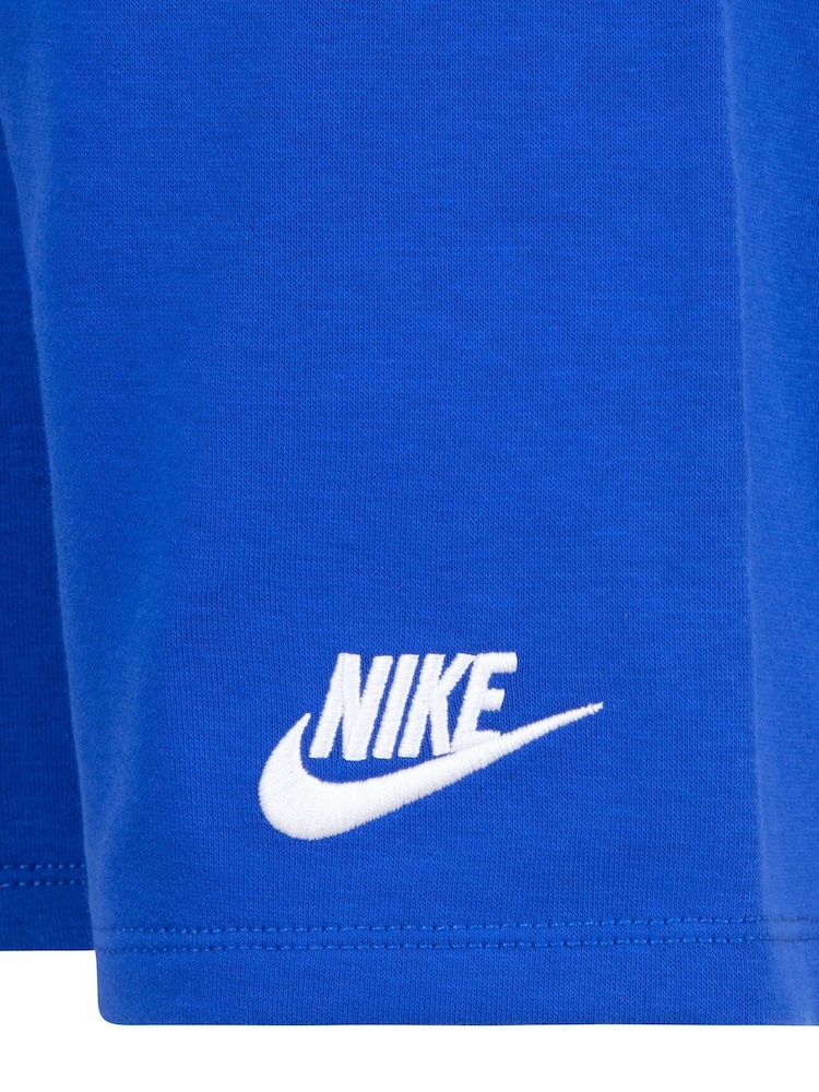 Nike Blue Little Kids Small Logo T-Shirt and Shorts Set - Image 4 of 5