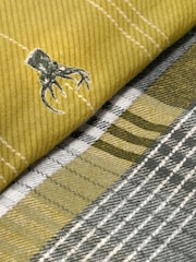 Dreams & Drapes Ochre Yellow Connolly Check 100% Cotton Duvet Cover and Pillowcase Set - Image 2 of 4