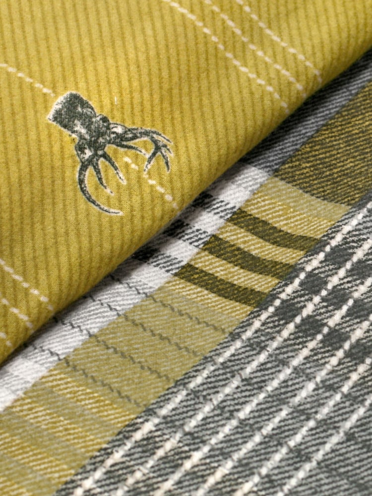 Dreams & Drapes Ochre Yellow Connolly Check 100% Cotton Duvet Cover and Pillowcase Set - Image 2 of 4