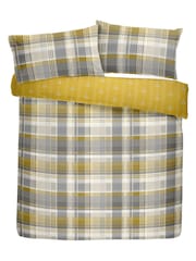 Dreams & Drapes Ochre Yellow Connolly Check 100% Cotton Duvet Cover and Pillowcase Set - Image 4 of 4