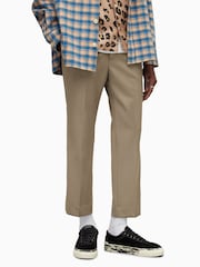 AllSaints Cream Tanar Trousers - Image 1 of 7