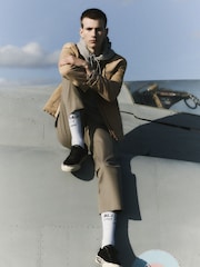 AllSaints Cream Tanar Trousers - Image 6 of 7