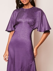 Lipsy Purple Kimono Sleeve High Neck Maxi Dress - Image 4 of 4