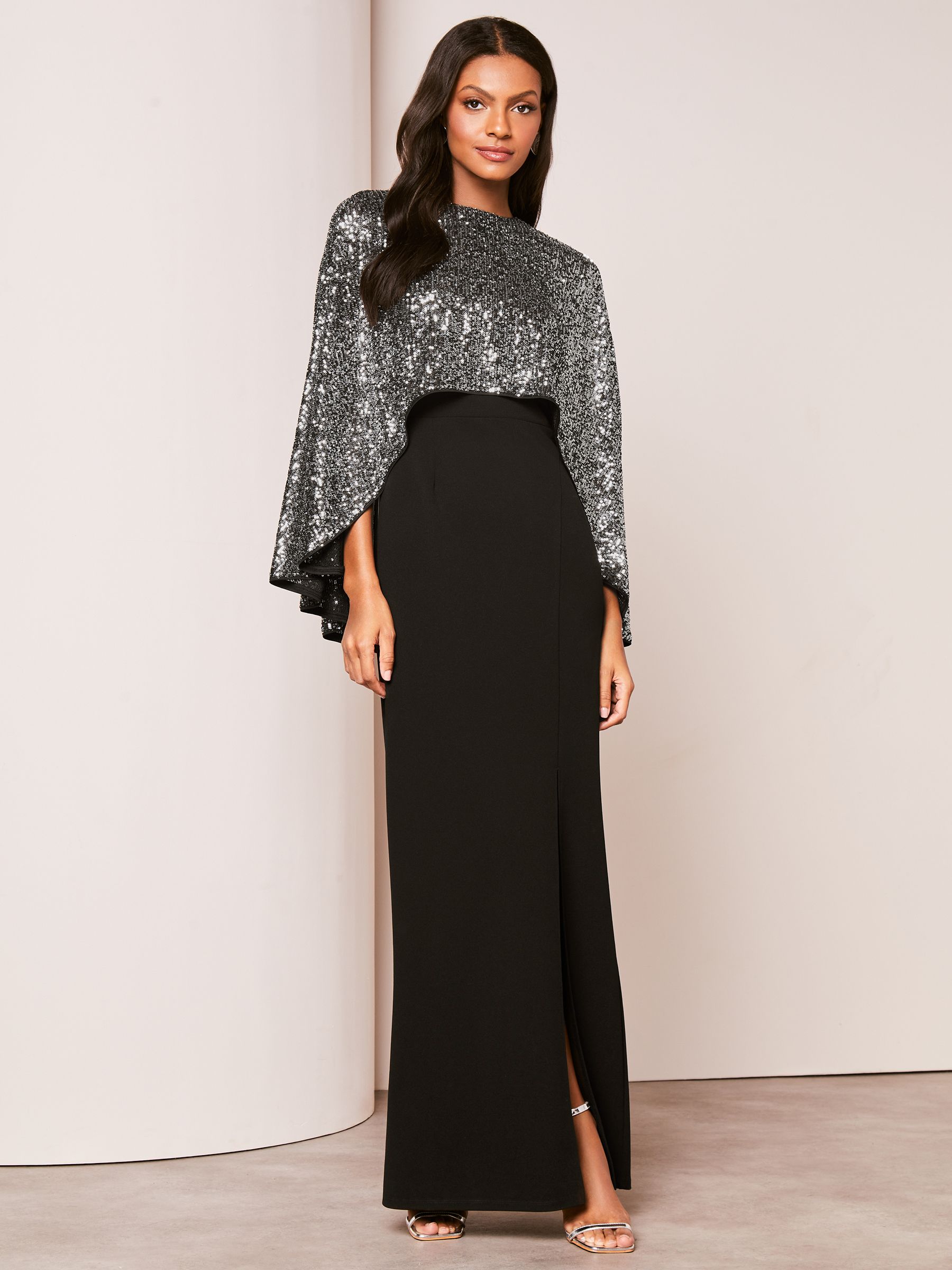 Cape maxi dress store
