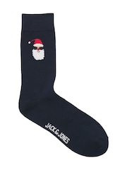JACK & JONES Blue Santa Christmas Boxer and Sock Gift Set - Image 2 of 8