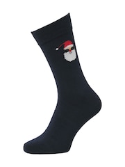 JACK & JONES Blue Santa Christmas Boxer and Sock Gift Set - Image 3 of 8